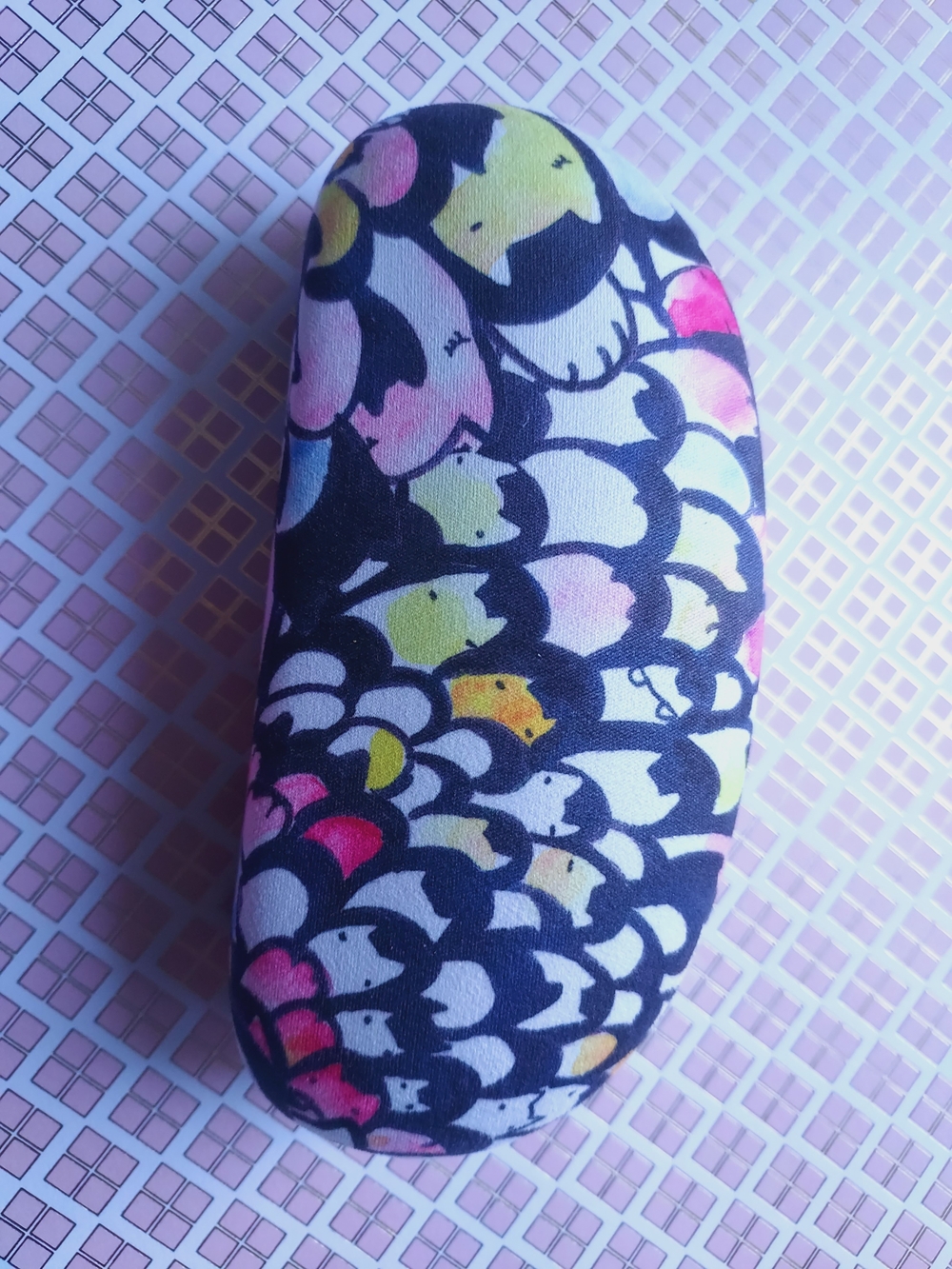 Tsumori Chisato Black Sunglasses with cats pattern colorful Case box cloth set - Picture 15 of 16